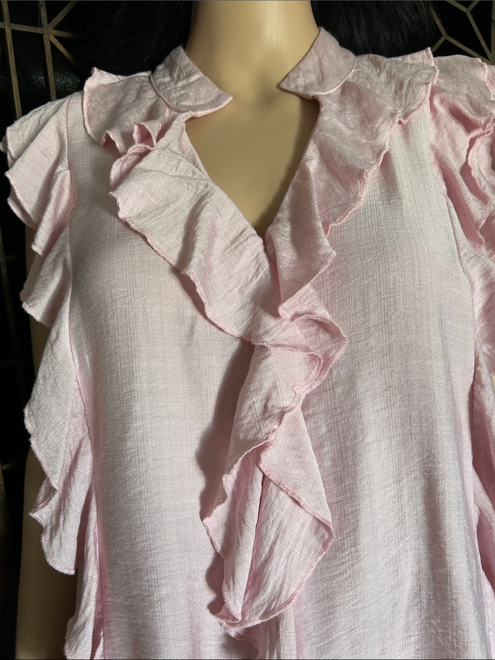 NWT NORDSTROM RACHEL RUFFLE TOP L - Picture 4 of 11